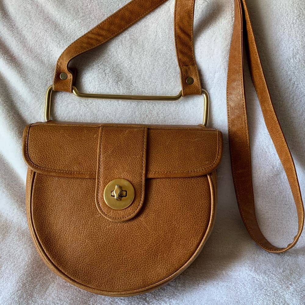 VTG Leather Crossbody Satchel Maxx New York